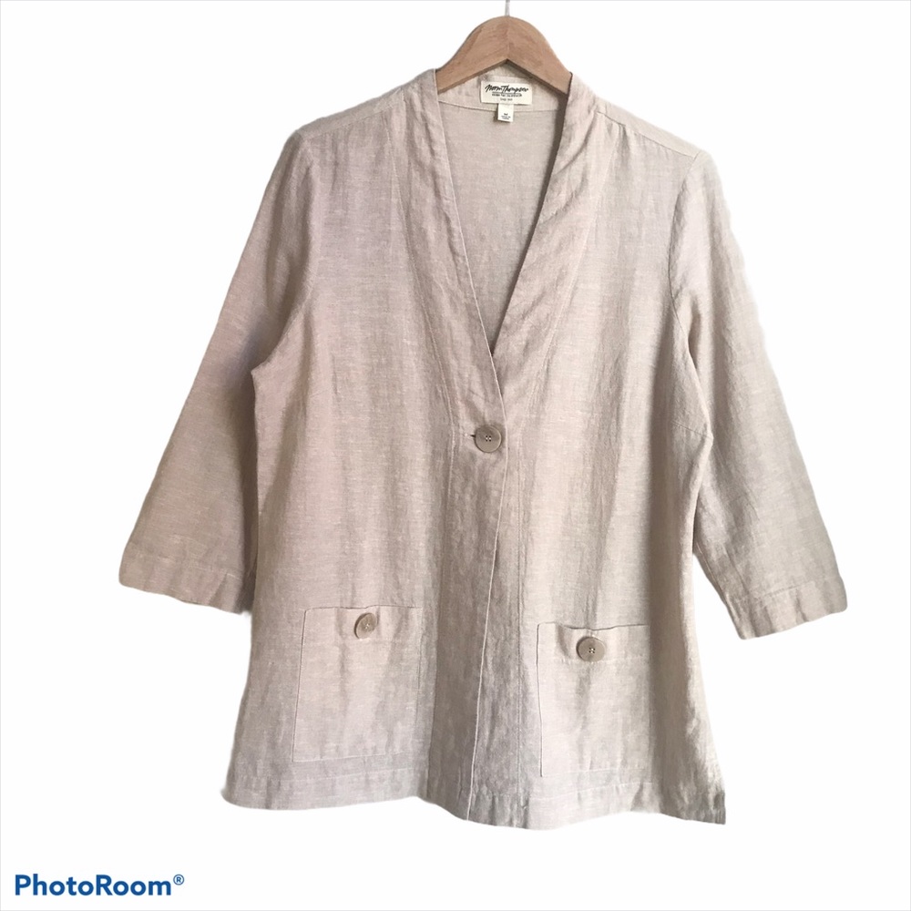 Norm Thompson Linen Blend Lightweight Jacket